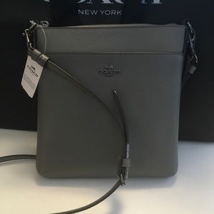 Coach kitt messenger crossbody purse gray